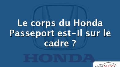 Le corps du Honda Passeport est-il sur le cadre ?